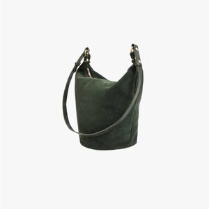 Clare V Petite Jeanne Bucket Bag in Loden Suede